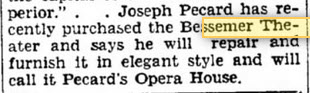 Bessemer Theater - June 27 1936 Article (newer photo)